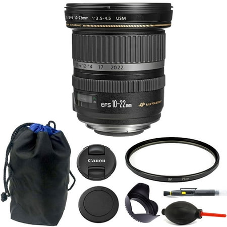 Canon EF-S 10-22mm f/3.5-4.5 USM Lens 77mm Kit for Canon DSLR (Canon 10 22mm Lens Best Price)
