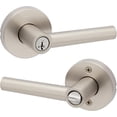 thumbnail image 1 of Matte Front Door Handle with Lock Reversible Square Exterior/Interior Door Handles with Lock Keyed Entry Door Lever for Front Door Bedroom Bathroom & Office Modern Home Decor, 1 of 7
