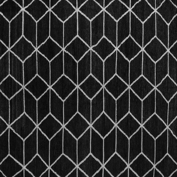 Ahgly Company Indoor Square Abstract Gray Modern Area Rugs, 6' Square