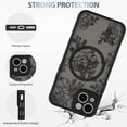 thumbnail image 4 of Funda de teléfono AIGOMARA para iPhone 15 con MagSafe Black Flower, 4 of 7