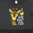 thumbnail image 4 of Inktastic I Love Giraffes Girls Toddler Dress, 4 of 5