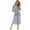Blue, variant on Women Robes Zipper Front Plaid Long Sleeve Full Length Housecoat with Pockets Loungewear