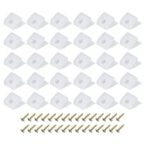 100 Pcs Corner Braces, 15x18x10mm Right Angle Brackets with Screws, White