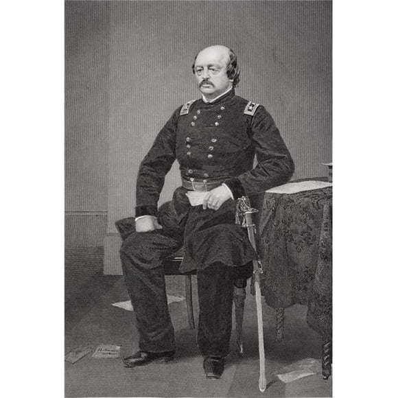 Posterazzi Benjamin F. Majordome 1818-1893 Américain, Avocat, Politicien et Officier de l'Armée pendant la Guerre Civile Champion des Travailleurs et des Noirs de la Peinture par Alonzo Chappel Affiche Imprimée, 11 x 17