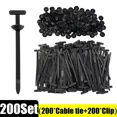 thumbnail image 1 of 500/1Pcs Auto Fastener Screw Nylon Cable Ties Buckle Self-Locking Pcomh Mount Car Secure Straps Pin and Button Zip Ties Holder, 1 of 6