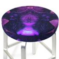 thumbnail image 3 of Balery Purple Starry Sky Antelope Fundas de asiento para taburete de bar redondo de tela de terciopelo ajustables que protegen de arañazos y manchas para sillas de 14 a 17 pulgadas.-12 inch, 3 of 7