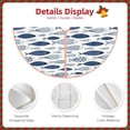thumbnail image 3 of Bingfone Christmas Tree Skirt Mat Christmas Decoration Interior 36" -Blue Fish, 3 of 6