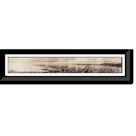 Historic Framed Print, WA 1909a Bellingham PHOTO, 36-3/8" x 8-3/8"