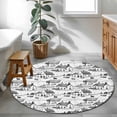 thumbnail image 3 of Small Round Rug 3Ft Washable Non-Slip, Vintage Farmhouse Circle Area Rugs for Living Room Bedroom, Country Farm Houses Cows Sheep Animal Indoor Floor Mats Carpet Runner for Home Decor, 3 of 8