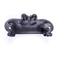 thumbnail image 4 of Black Wrought Iron Drawer Cabinet Cup Bin Pull 4" W x 1.5" H Colonial Decorative Dresser Rust Resistant Cup Bin Pulls with Screws Renovators Supply, 4 of 7