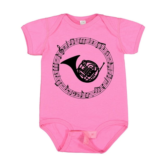 Inktastic French Horn Music Boys or Girls Baby Bodysuit