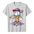 thumbnail image 3 of Gelikeya Boys Baseball Ice Cream Cartoon T-Shirt, Kids Short Sleeve Crew Neck Tee, Patriotic Sport Top 2-13Y (Light Gray, 10-11 Years), 3 of 7