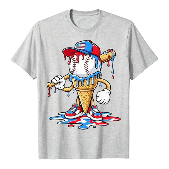 Lullu Boys Baseball Graphic Tee Casual Sports Short Sleeve T-Shirt Summer Tops, Sizes 2-13
