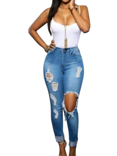 walmart womens ripped jeans