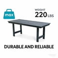 thumbnail image 5 of S-HOME Outdoor Coffee Table in  for 4-6 People with Umbrella Hole Ideal for Poolside Relaxation and Entertaining，Black, 5 of 9