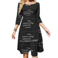 thumbnail image 1 of Para quienes están acostumbrados a la igualdad de privilegios, este vestido de verano con escote cuadrado es un dulce vestido elegante con estampado halter para mujer, 1 of 6