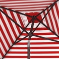 thumbnail image 3 of SAFAVIEH Athens 7.5' Market Crank Square Patio Umbrella, Red, 3 of 6