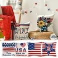thumbnail image 1 of Precios Bajos Garantizados, Nueva funda de almohada con bandera del Día de la Independencia para decoración del hogar al aire libre Akmoler, 1 of 7