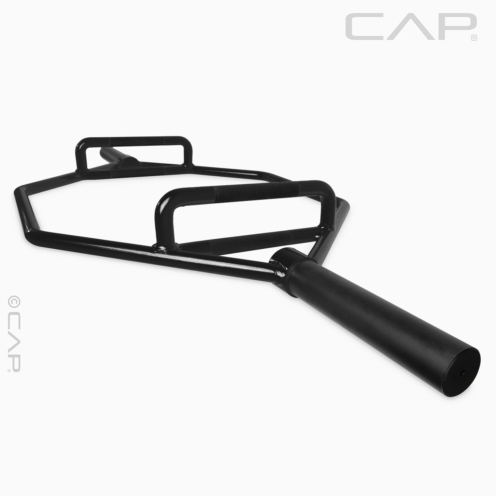 CAP Barbell 2" Olympic Combo Hex Trap Deadlift Weight Bar, Black