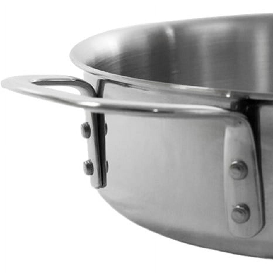 New CALPHALON 3-Ply Stainless Steel 3 Qt Sauté Pan with Glass Lid Cover
