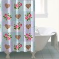 thumbnail image 4 of Pioneer Flower Floral Print Pattern Shower Curtain 84”x72", Bathroom Decorative Shower Curtain Set with 12 Hooks, Waterproof Washable, 4 of 6
