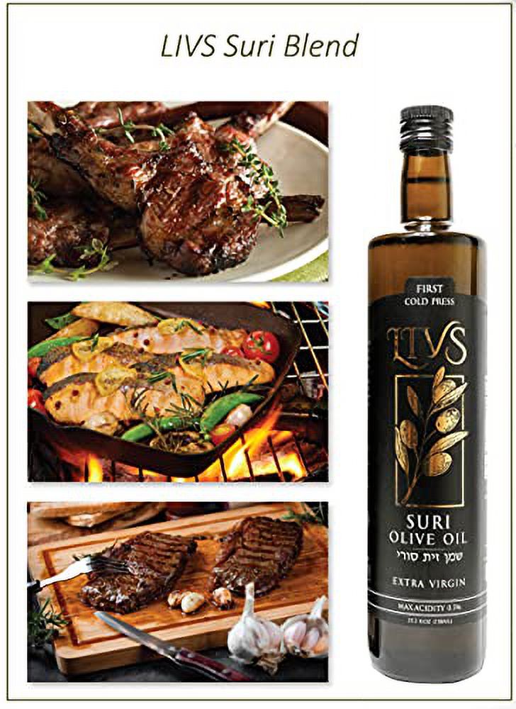 LIVS Suri Blend Extra Virgin Olive Oil – 750ml |Pack of 2| – First Cold Pressed, Unfiltered, Mediterranean Robust Flavor