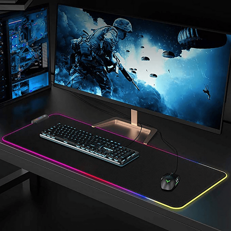 Mikroprocessor eksekverbar for mig RGB Gaming Large Extended Soft Led Mouse Pad and Desk Pad with 14 Lighting  Modes - Walmart.com