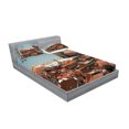 thumbnail image 2 of Ambesonne Colorful Fitted Sheet & Pillow Sham Set, Nostalgic Lisbon City, Queen, Multicolor, 2 of 2