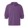 thumbnail image 4 of Long Sleeve Polo Sweaters for Men Casual Collared Button Top Lightweight Thermal Work Pullover Wear 2026 Purple 2XL, 4 of 5