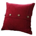 thumbnail image 1 of GUANGHONG Knitting Button Fashion Throw Pillow Cases Cafe Sofa Cushion Cover Home Decor 1pc, 1 of 3