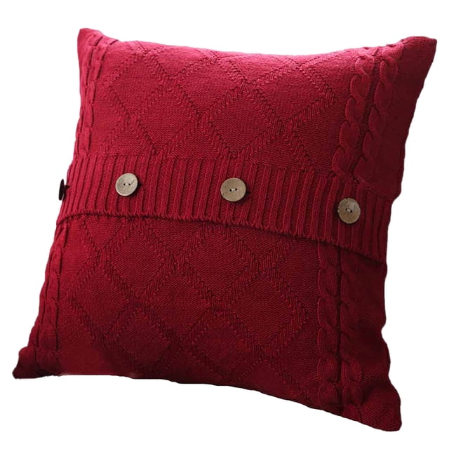 GUANGHONG Knitting Button Fashion Throw Pillow Cases Cafe Sofa Cushion Cover Home Decor 1pc