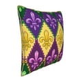 thumbnail image 2 of Kll Mardi Gras4 Decorative Throw Pillow Covers Velvet Soft For Couch Sofa Bedroom Living Room Outdoor -20"X20", 2 of 8