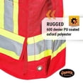 thumbnail image 2 of Pioneer CSA Heavy-Duty Reflective Surveyor Work Safety Vest, Radio Pocket and Pen Slots, Red, 5XL, V1010510-5XL, 2 of 9