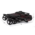 thumbnail image 4 of Foundations Gaggle Odyssey 4-Seat Quad Stroller, Reclining Bench Seats with Canopy, Red/Black​, 4 of 8