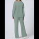 thumbnail image 5 of Conjuntos de Dos Piezas para Mujer, Cuello en V, Conjuntos Casuales A Juego, Ropa de Estar por Casa, Ropa de Otoño, Conjuntos de Viaje, Moda Verde XXL, 5 of 6