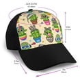 thumbnail image 2 of Yiaed Cute Cartoon Cactus Print Baseball Cap Dad Hat Polo Style Plain Blank Adjustable Size, 2 of 5