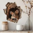 thumbnail image 1 of Mouse Peeking Out From Mouse Hole Decal-Rustic Mouse Hole Wall Sticker Home Decor-kids Room & Nursery Mouse Sticker M838, 1 of 1
