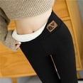 thumbnail image 5 of Gibobby pantalones mujer Pantalones térmicos de invierno para mujer, informales, sólidos, cálidos, elásticos, de cintura alta, capris térmicos, pantalones de entrenamiento (Negro, S), 5 of 5