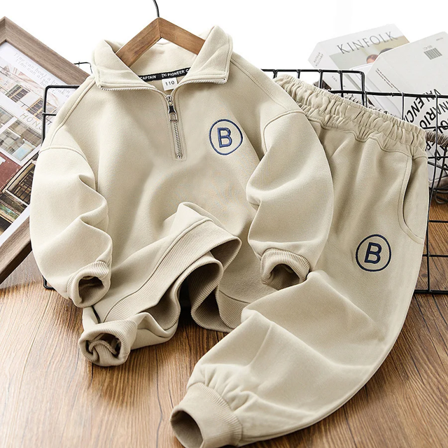 Conjunto de sudadera para niños, conjunto de dos piezas de estilo deportivo para niños de 5 a 10 años, ropa elegante para niños grandes, primavera 2024