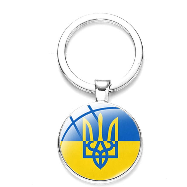Ukraine Flag Hand Sanitizer Key Ring Holder 