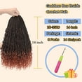 thumbnail image 3 of Goddess Box Braids Crochet Hair 8 Packs 14 Inch Boho Box Braids Crochet Hair Bohemian Crochet Box Braids Hair Curly Ends Synthetic Crochet Hair Extensions for Black Women, 3 of 13