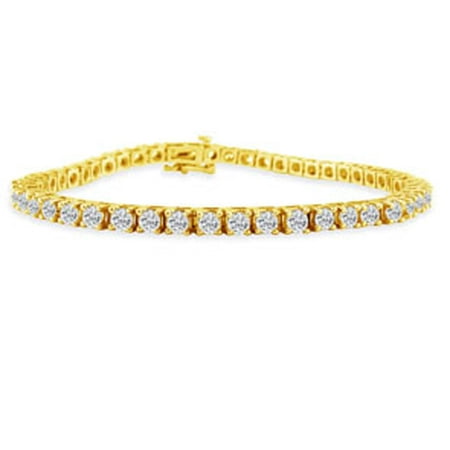 Superjeweler 6 Carat Genuine Diamond Tennis Bracelet In 14k Yellow 6 Carat Genuine Diamond Tennis Bracelet In 14k Yellow Gold