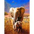 thumbnail image 1 of Pintura de Diamante 5D MACHAO Elefante Africano 30 x 40 cm Decoración de Pared, 1 of 5