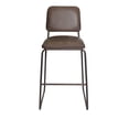 thumbnail image 4 of Mesa Metal Counter Stool with Cocoa Brown Faux Leather Seat, 4 of 8