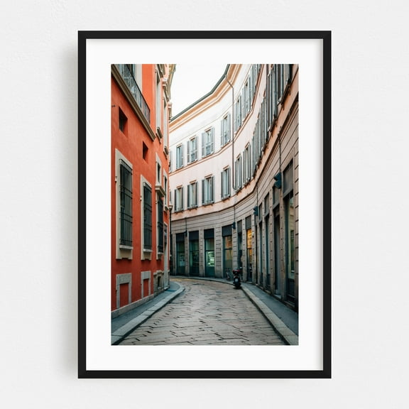 Via Gerolamo Morone - Milan Lombardy Italy Photography Black Framed Wall Art Print 12 x 18 inches