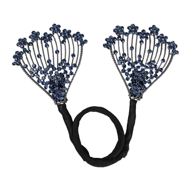 Pinza para el cabello con forma de moño y diamantes de imitación, elegantes pinzas para el cabello estilo francés, accesorios para el cabello con forma de bola, decoración para fiestas,