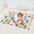 thumbnail image 2 of White Dinosaurs Flowers Pattern Blanket,Comfortable Soft Lamb Wool Throw Blanket,All Season,Warm Lightweight Blankets for Sofa Bed Couch Living Room Chair,30"x40", 2 of 4