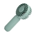 thumbnail image 2 of Ventilador portátil de mano con carga USB, ventilador de viaje bonito ajustable de 3 velocidades, color verde y negro, 2 of 5