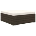 thumbnail image 2 of vidaXL 8 Piece Garden Lounge Set with Cushions Poly Rattan Brown, 2 of 5