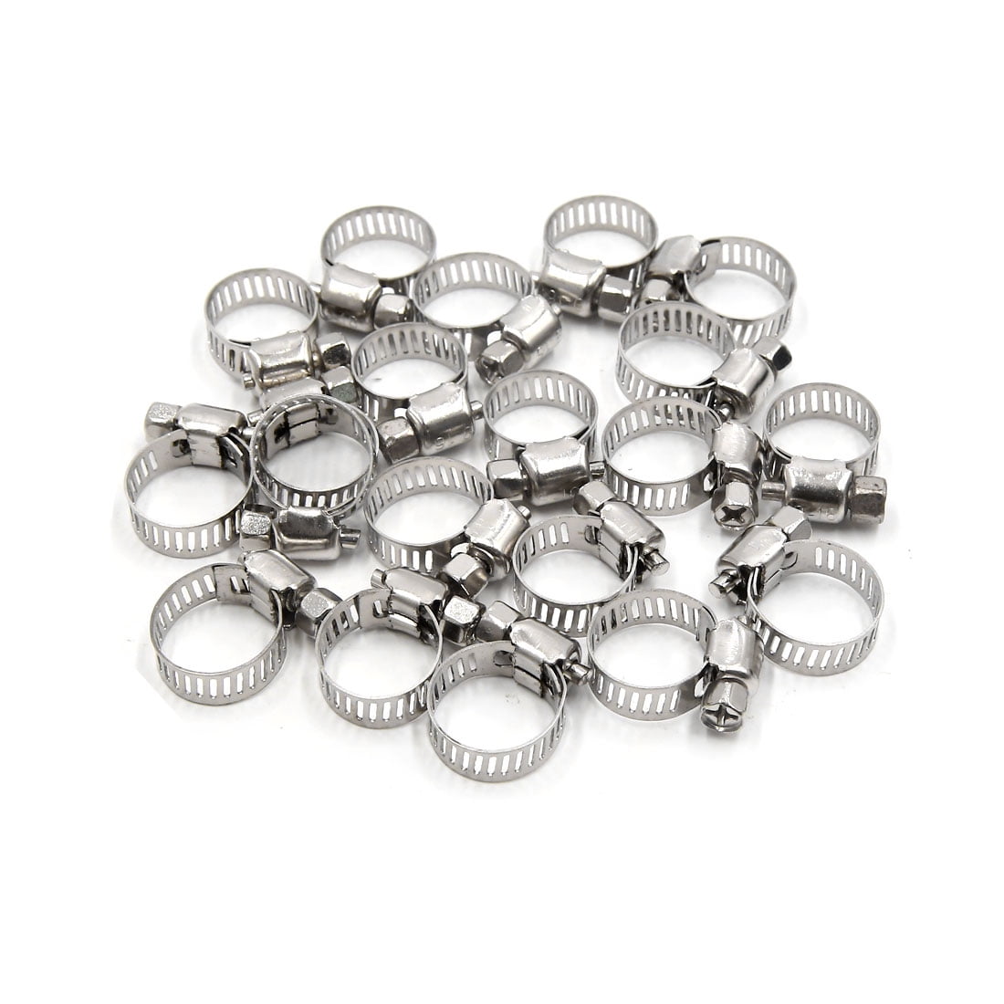 20Pcs 916mm Metal Adjustable Drive Hose Clamp Fuel Line Worm Clip for